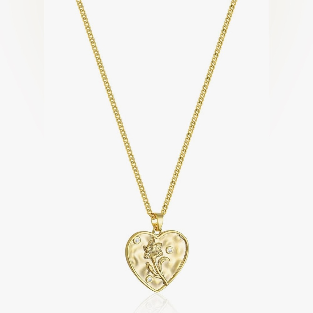 14K GOLD PLATED BIRTHDAY FLOWER NECKLACE- MAY